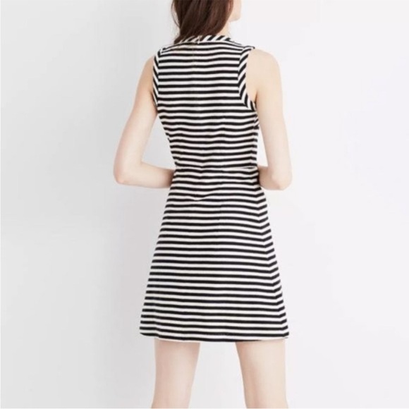 Madewell Black White Striped Afternoon Dress NWT Size Small - Picture 4 of 4